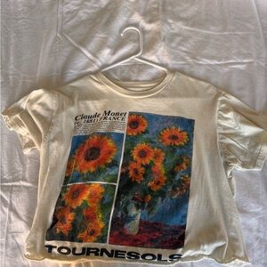H&M Cream Sunflower Graphic Tee